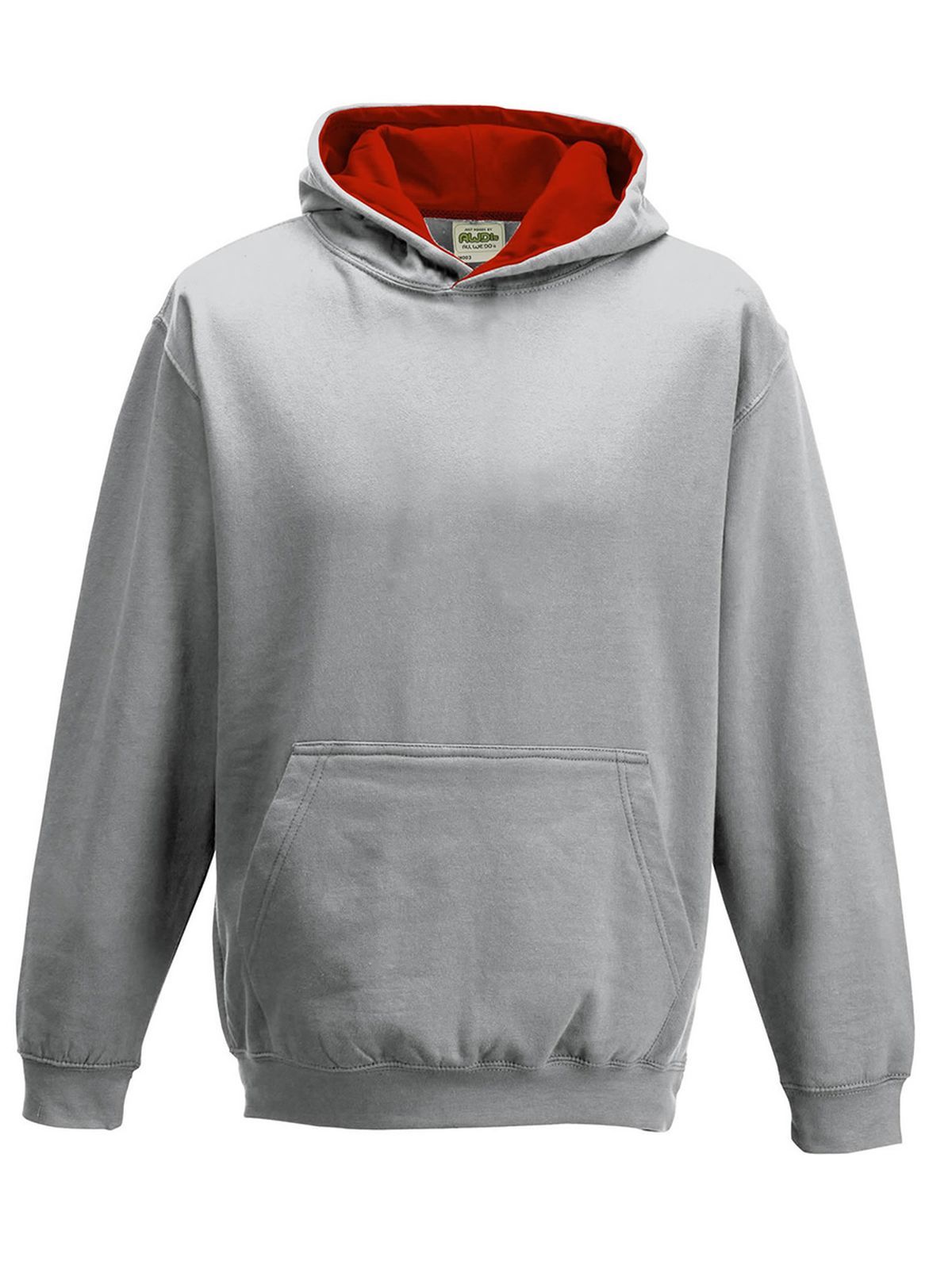 heather grey-fire red